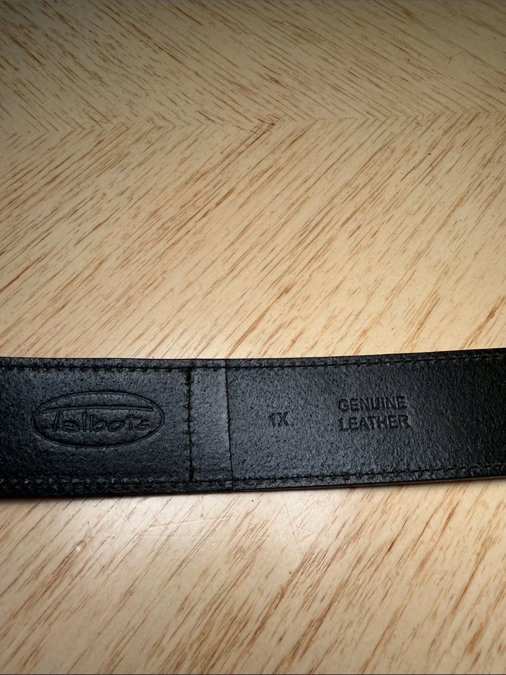 Talbots Ladies Black Leather Belt (1X)